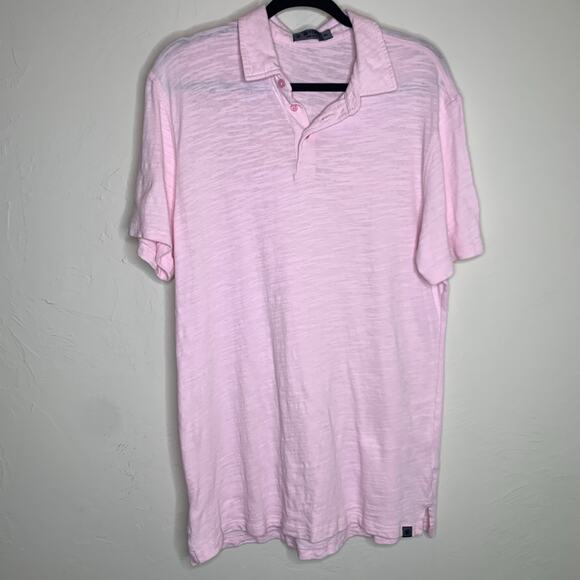 G/Force Pink Polo Shirt Textured Cotton Sz XL - Picture 1 of 7